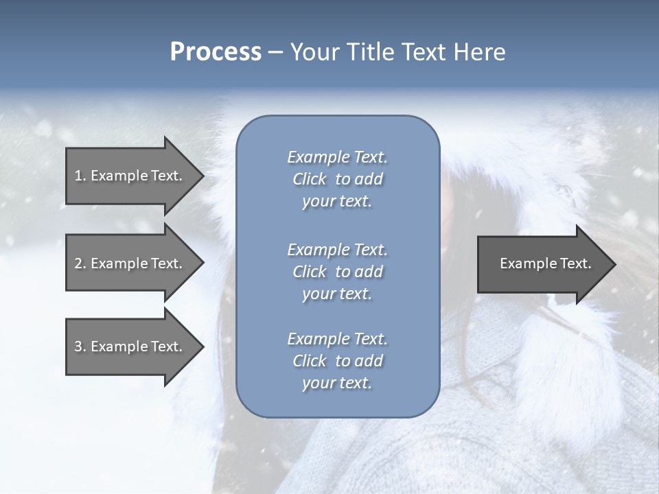 Season Female Snowfall PowerPoint Template