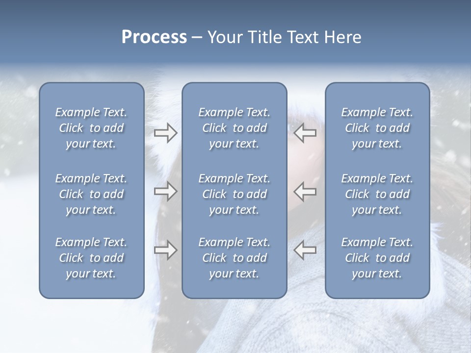 Season Female Snowfall PowerPoint Template