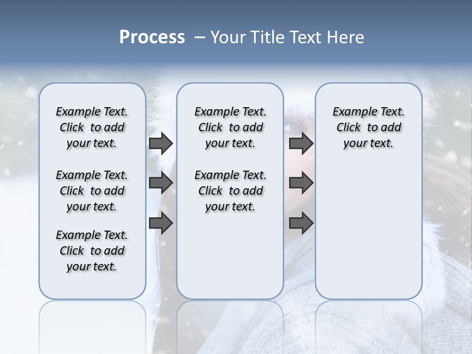 Season Female Snowfall PowerPoint Template