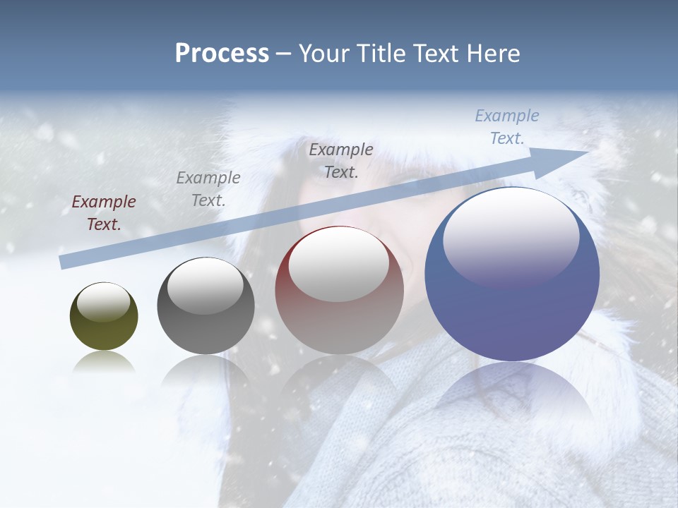 Season Female Snowfall PowerPoint Template