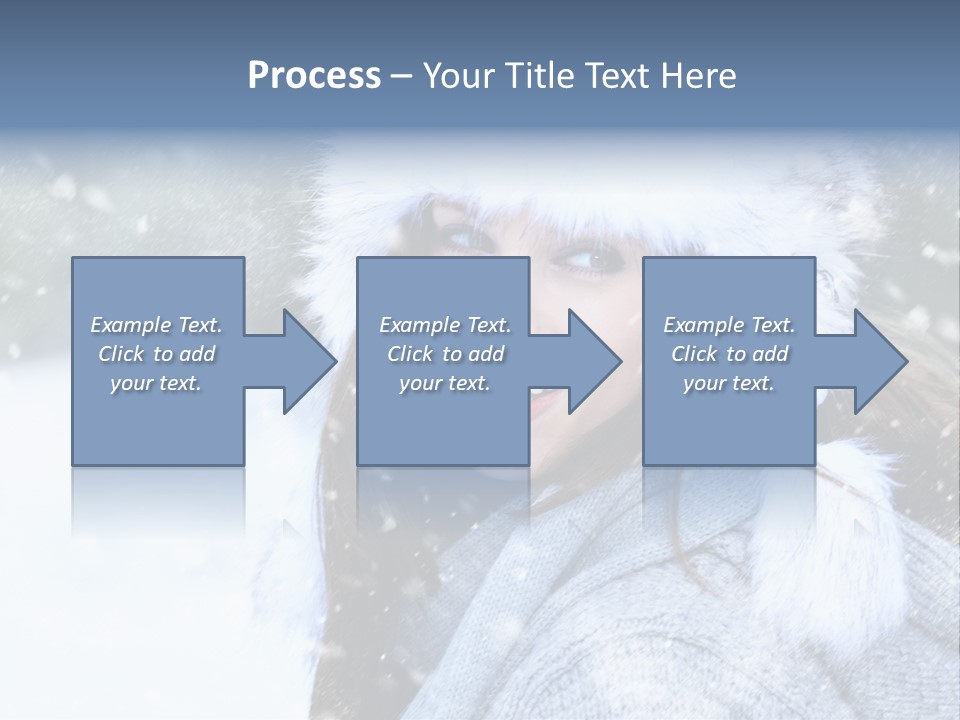 Season Female Snowfall PowerPoint Template