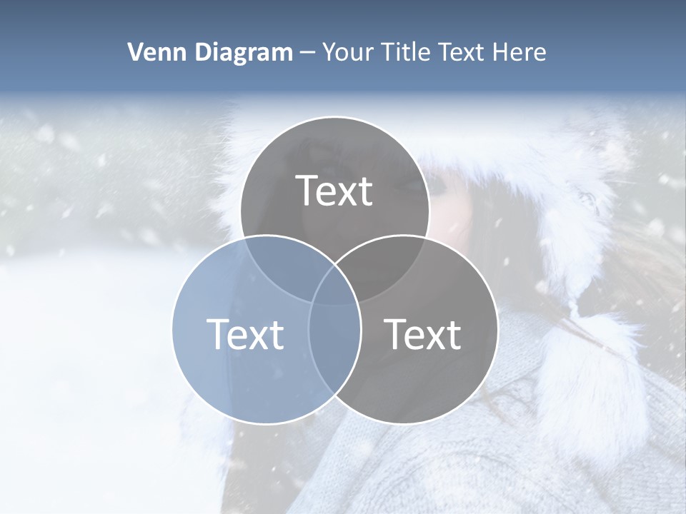 Season Female Snowfall PowerPoint Template