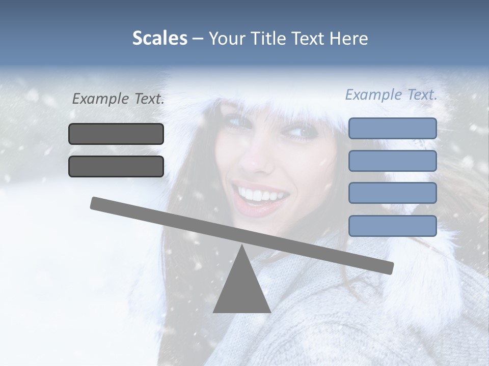 Season Female Snowfall PowerPoint Template
