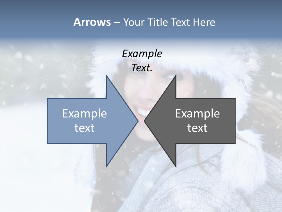 Season Female Snowfall PowerPoint Template