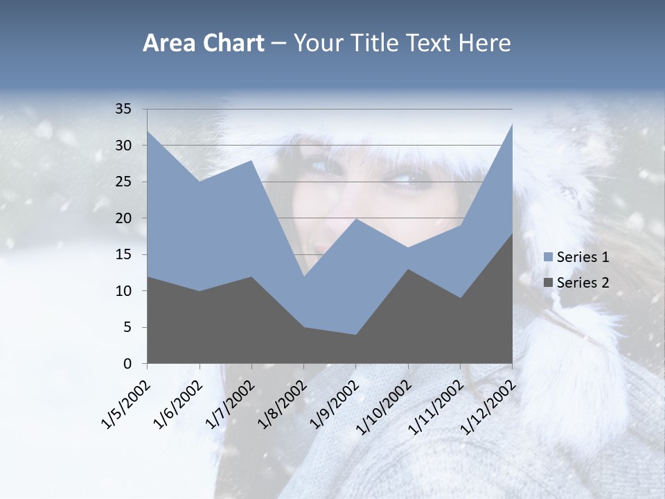 Season Female Snowfall PowerPoint Template