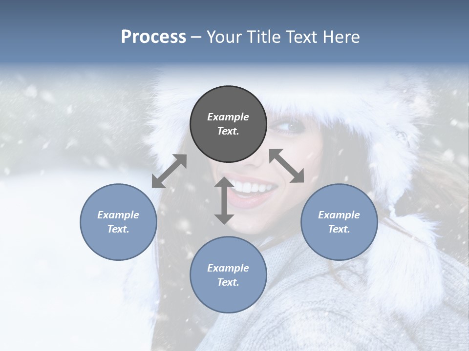 Season Female Snowfall PowerPoint Template