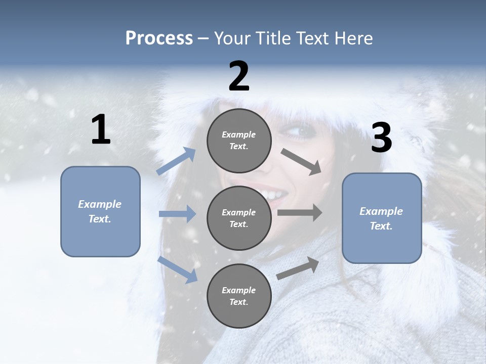 Season Female Snowfall PowerPoint Template