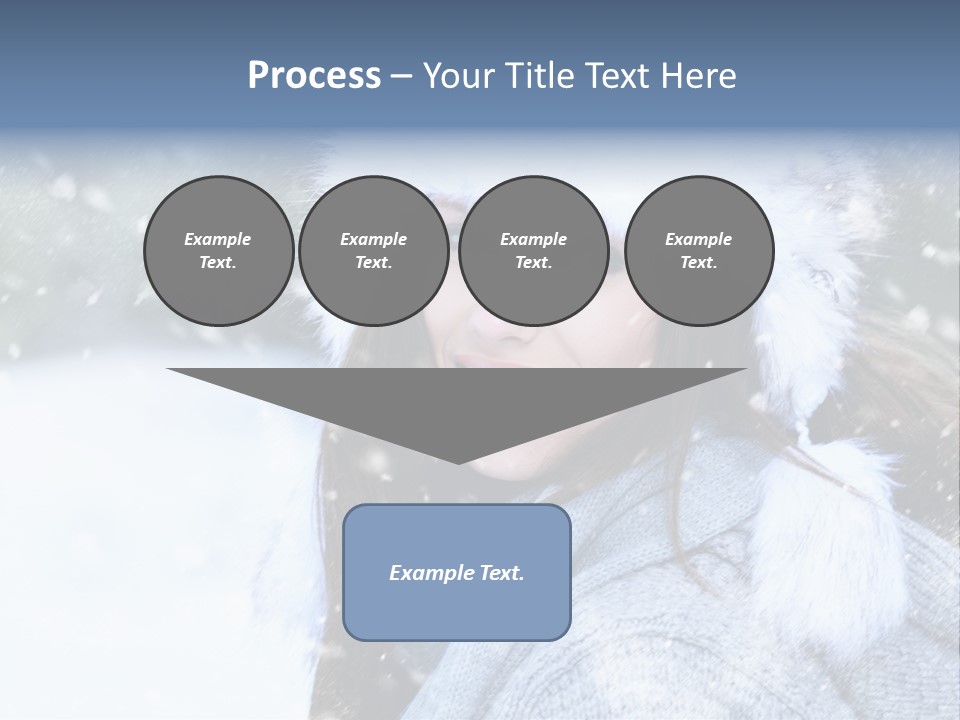 Season Female Snowfall PowerPoint Template