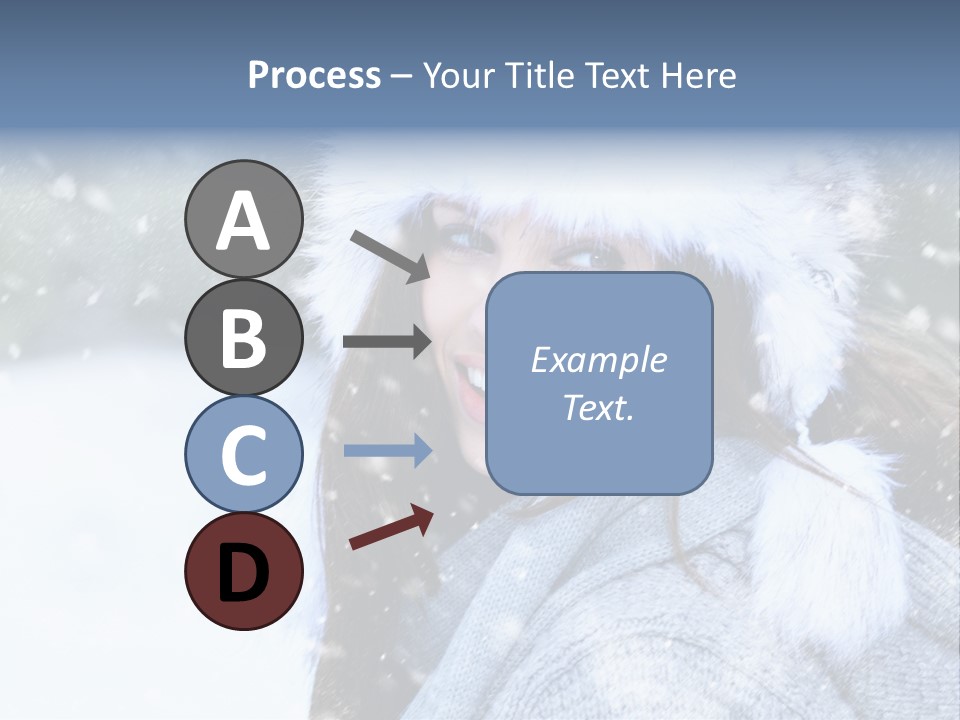 Season Female Snowfall PowerPoint Template
