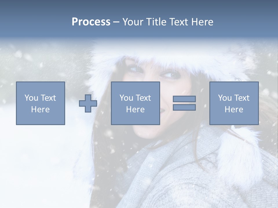 Season Female Snowfall PowerPoint Template