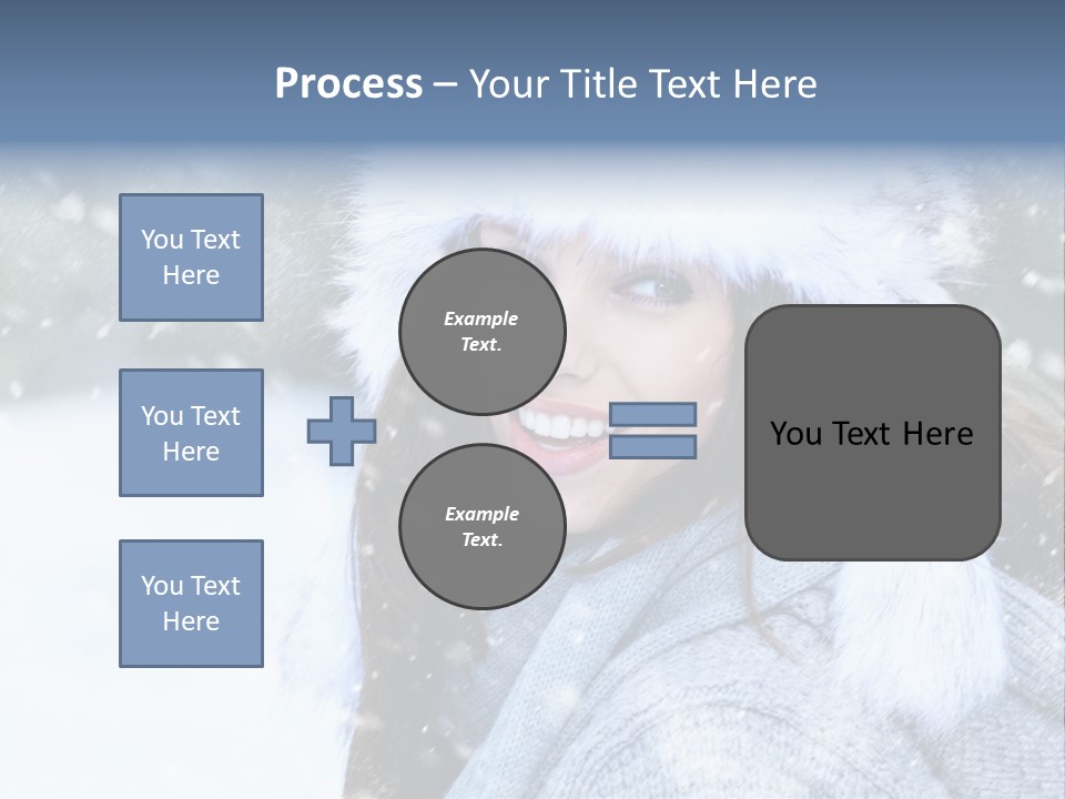 Season Female Snowfall PowerPoint Template