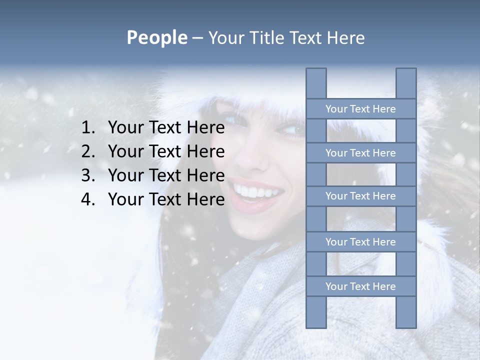 Season Female Snowfall PowerPoint Template