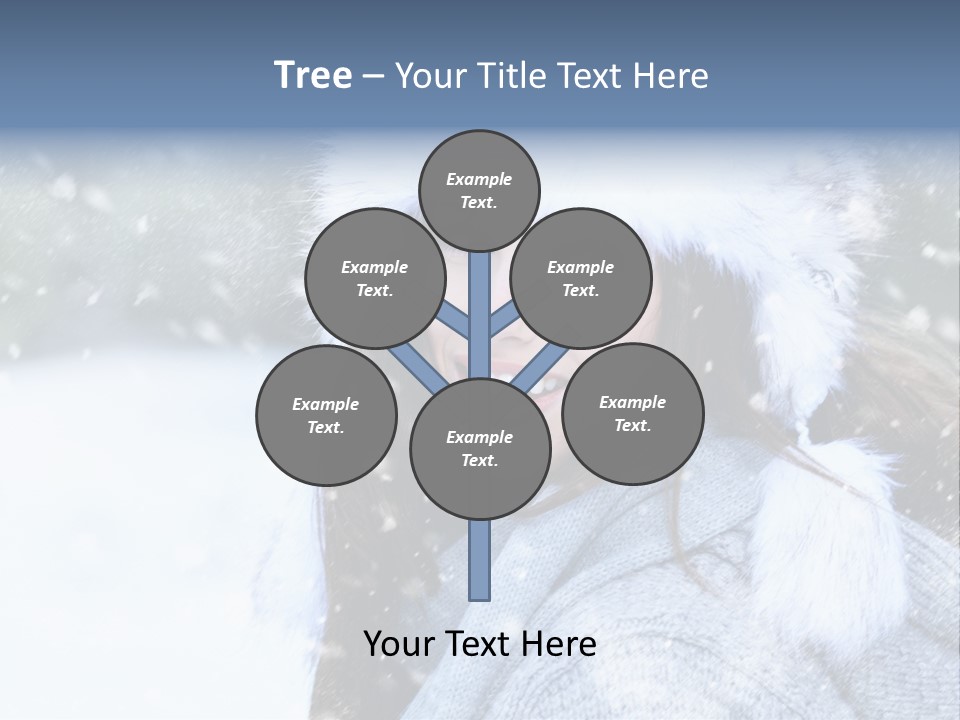 Season Female Snowfall PowerPoint Template