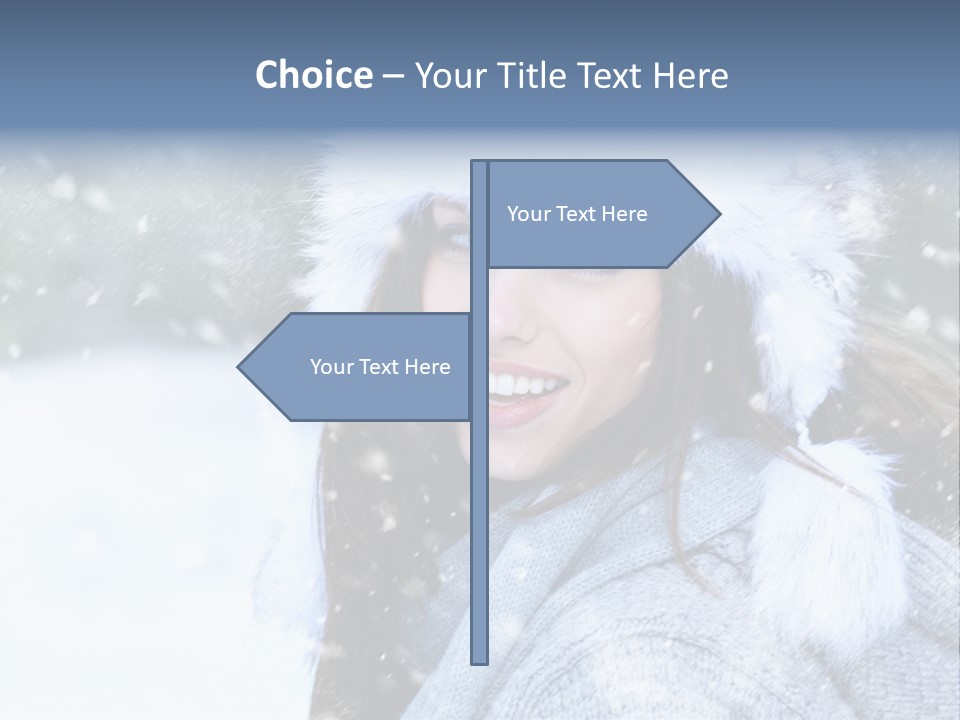 Season Female Snowfall PowerPoint Template