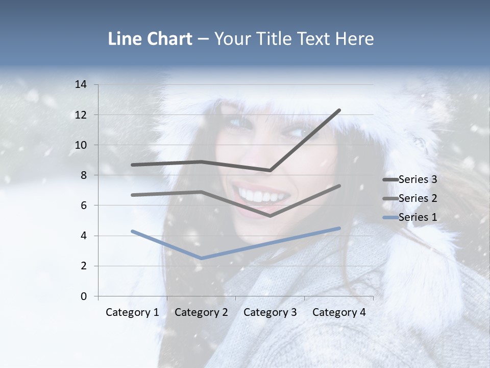 Season Female Snowfall PowerPoint Template