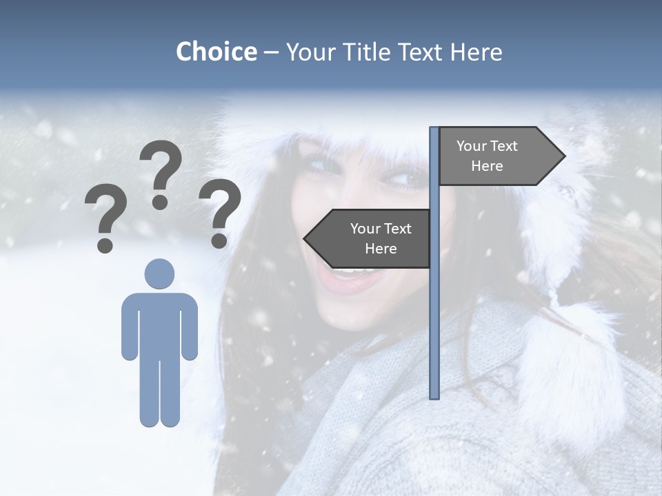 Season Female Snowfall PowerPoint Template