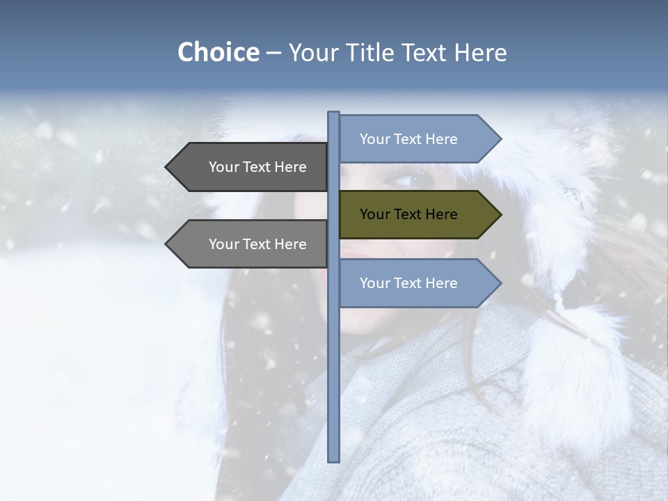 Season Female Snowfall PowerPoint Template