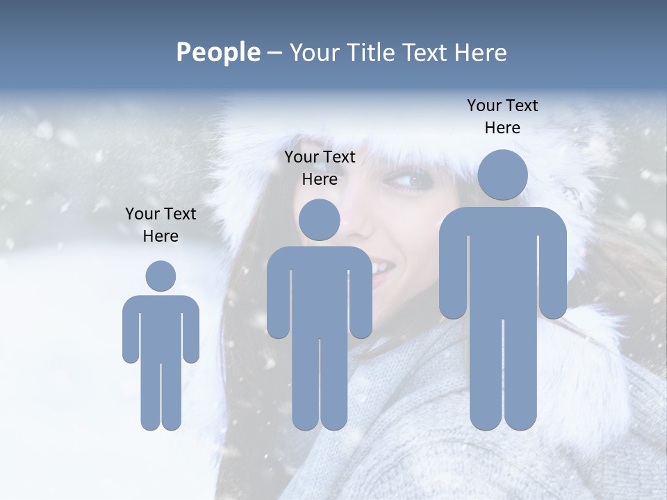 Season Female Snowfall PowerPoint Template