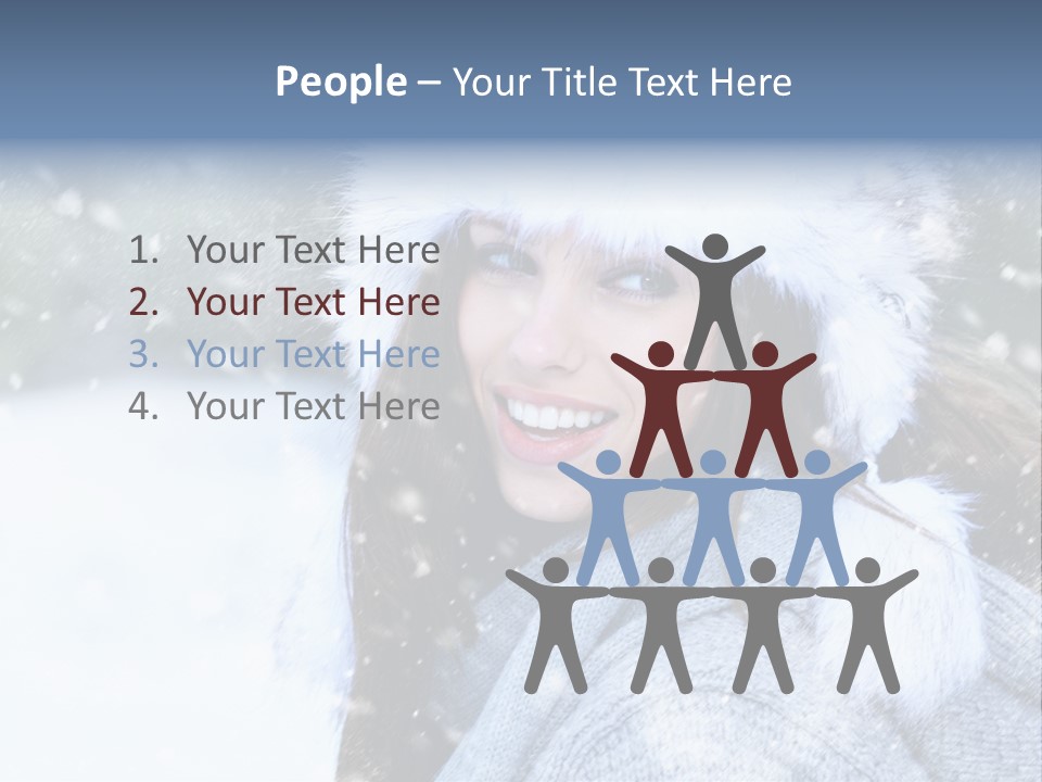 Season Female Snowfall PowerPoint Template