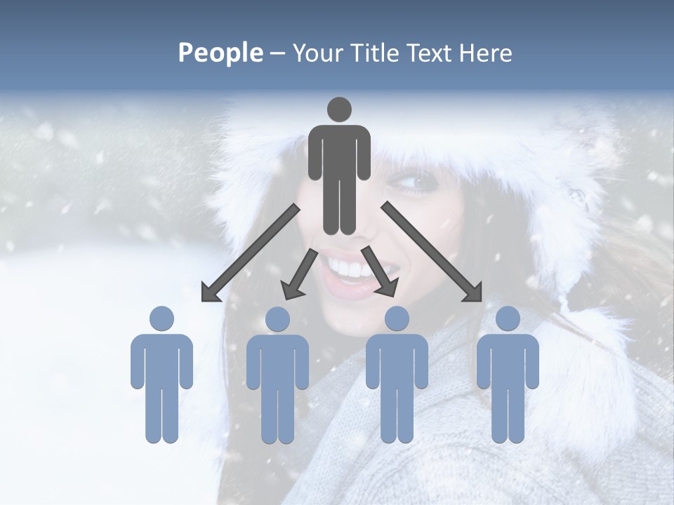Season Female Snowfall PowerPoint Template