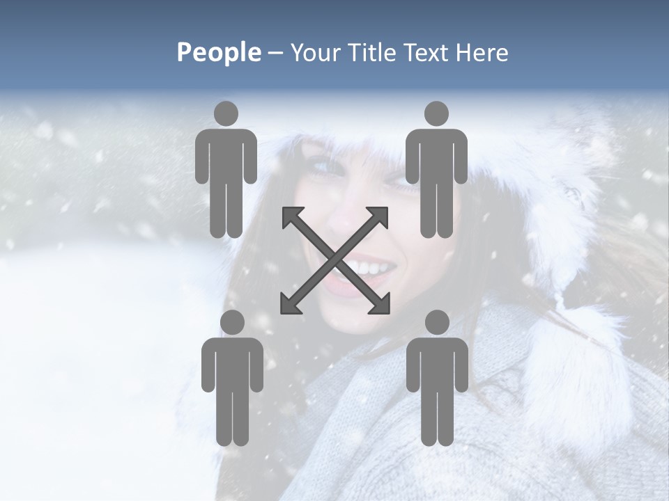 Season Female Snowfall PowerPoint Template
