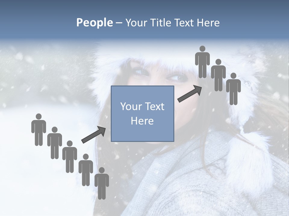 Season Female Snowfall PowerPoint Template