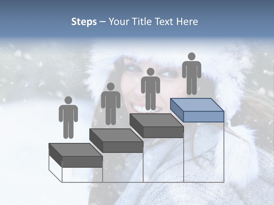 Season Female Snowfall PowerPoint Template