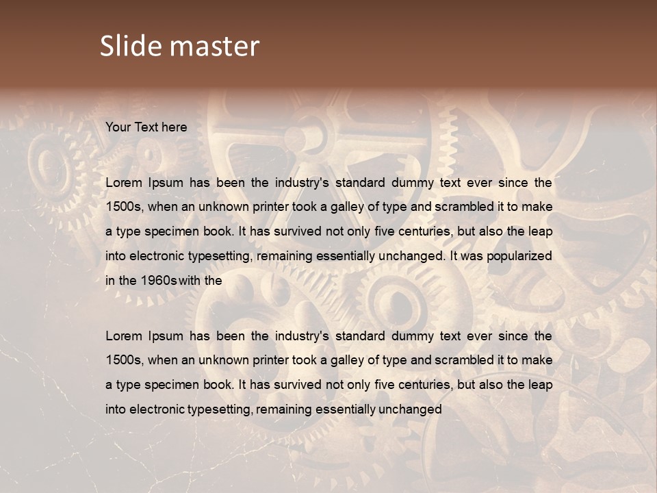 Antique Engine Technical PowerPoint Template