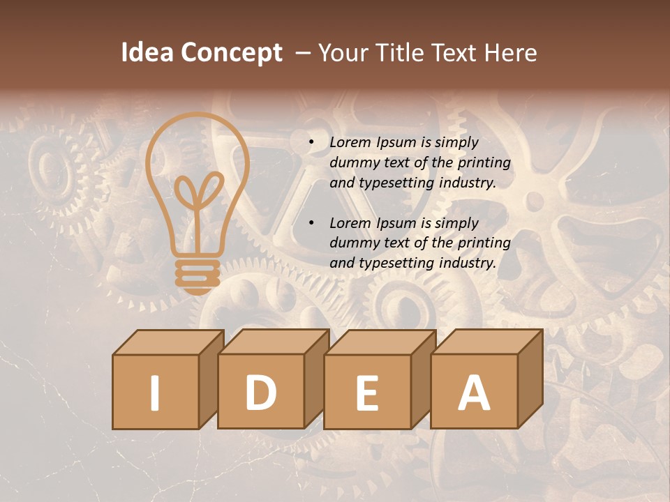 Antique Engine Technical PowerPoint Template