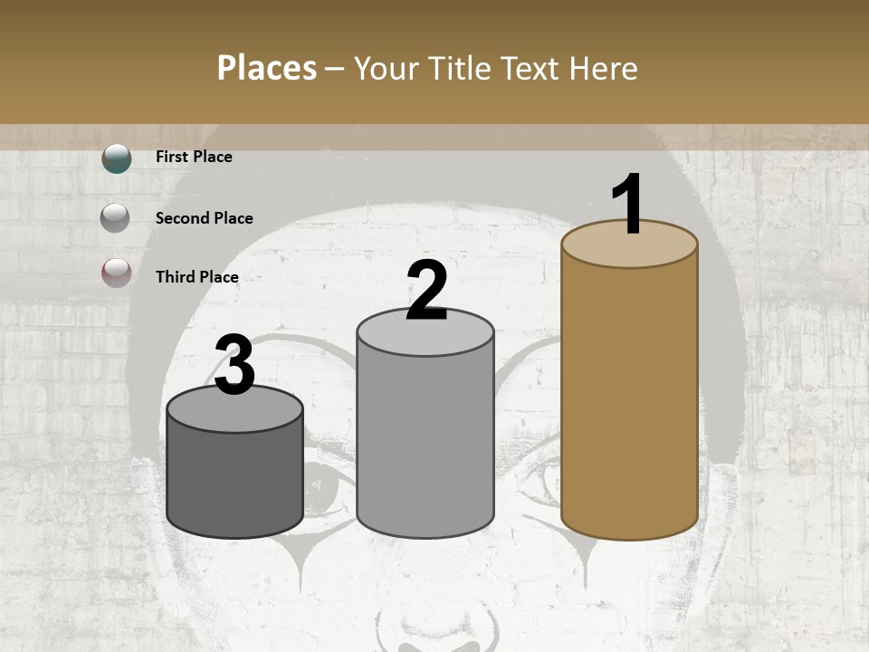 Illustration White Sad PowerPoint Template