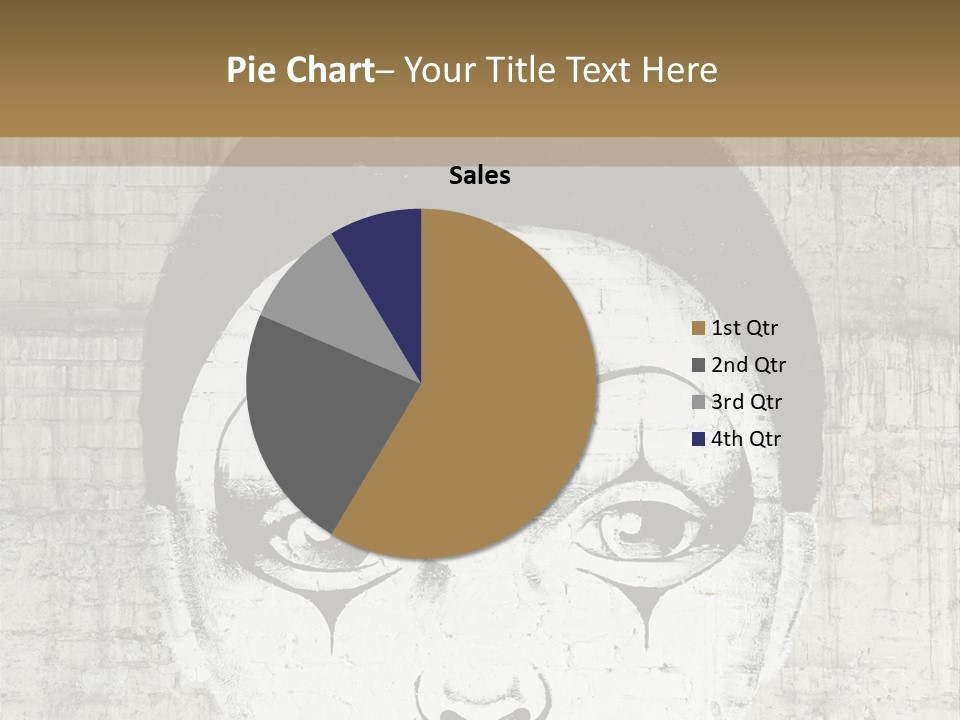 Illustration White Sad PowerPoint Template