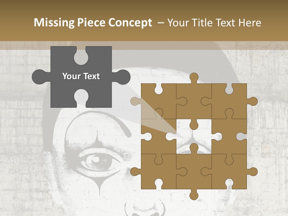 Illustration White Sad PowerPoint Template