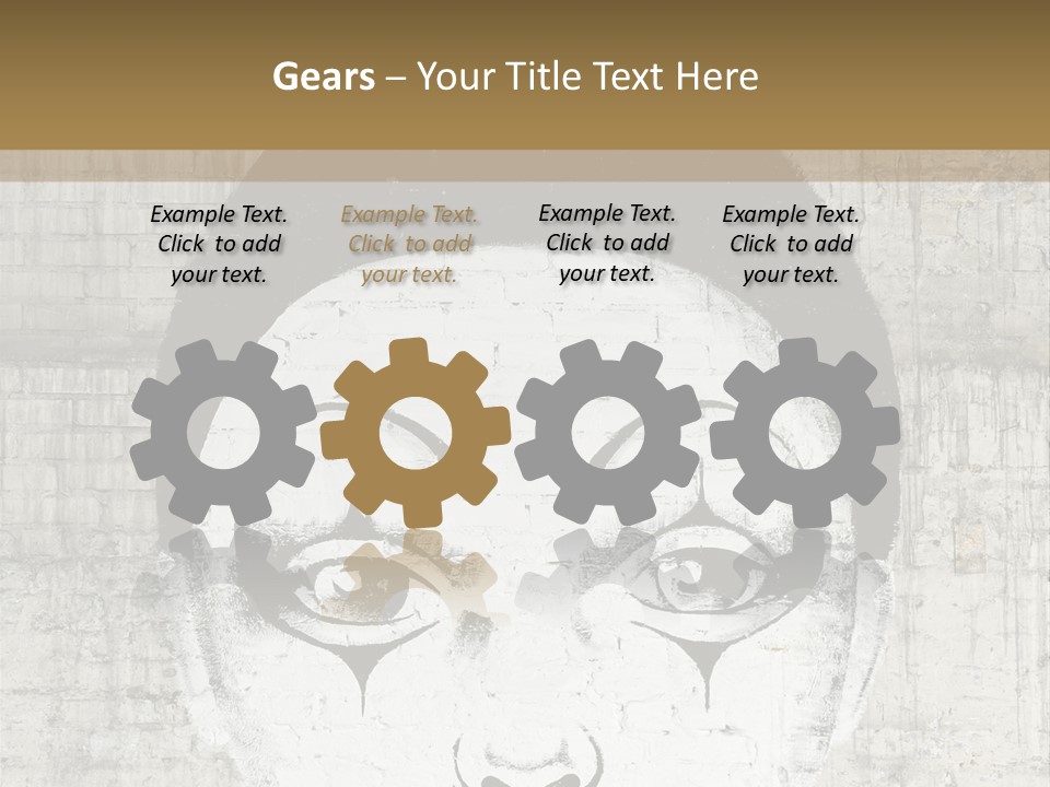 Illustration White Sad PowerPoint Template