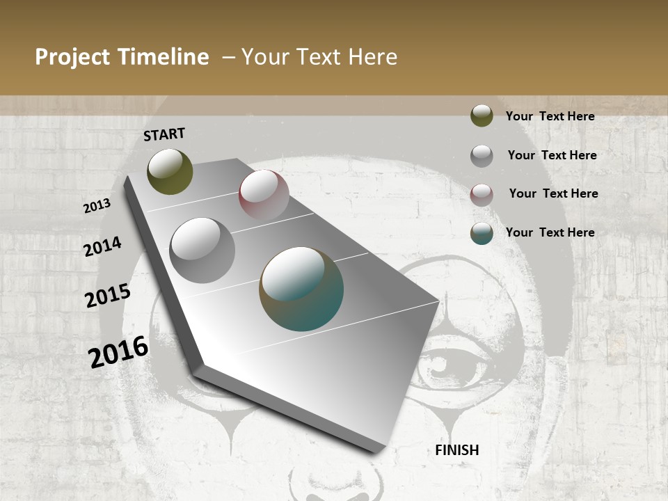 Illustration White Sad PowerPoint Template