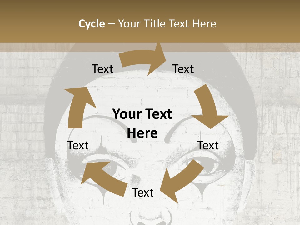 Illustration White Sad PowerPoint Template