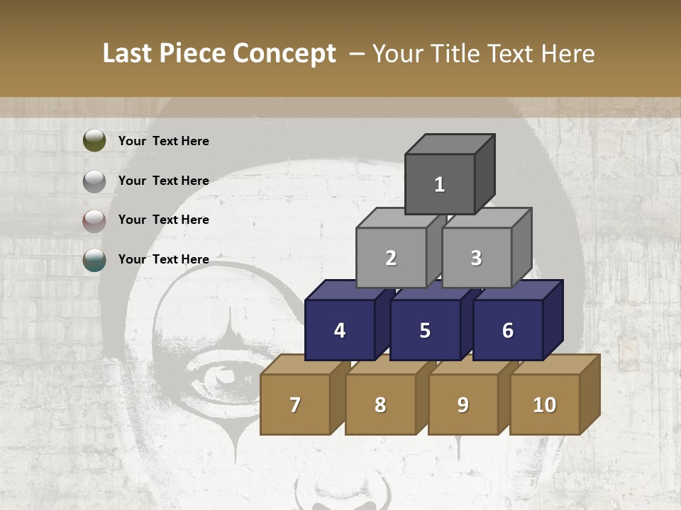 Illustration White Sad PowerPoint Template