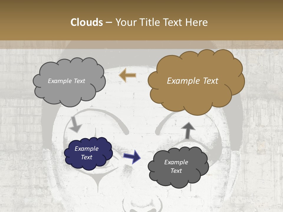 Illustration White Sad PowerPoint Template