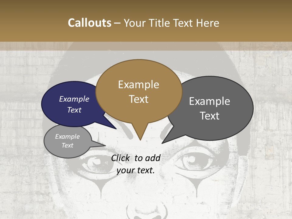 Illustration White Sad PowerPoint Template