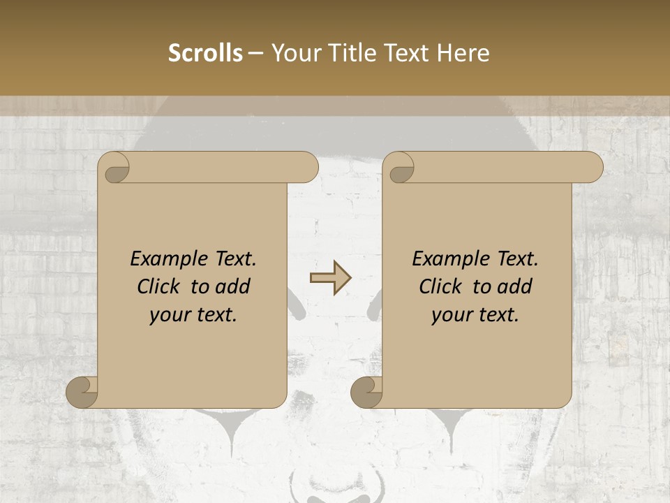 Illustration White Sad PowerPoint Template