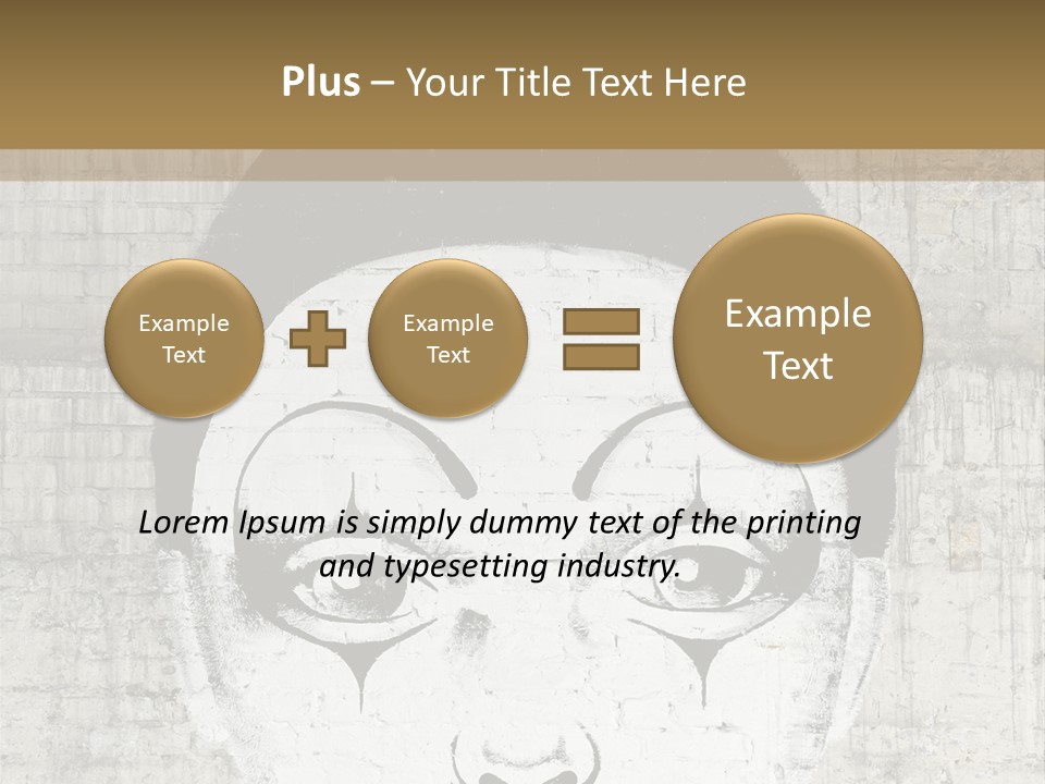 Illustration White Sad PowerPoint Template