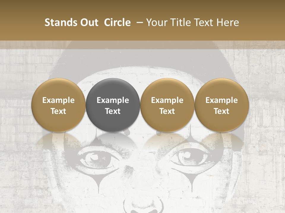 Illustration White Sad PowerPoint Template