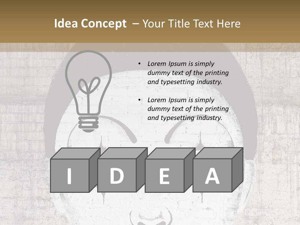 Illustration White Sad PowerPoint Template