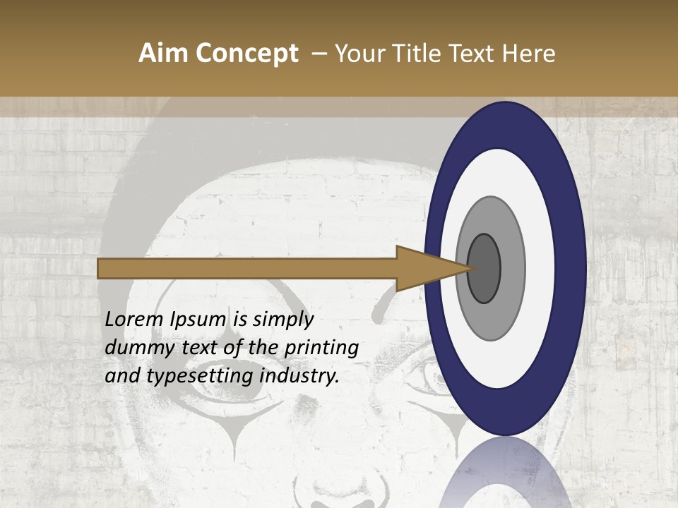 Illustration White Sad PowerPoint Template