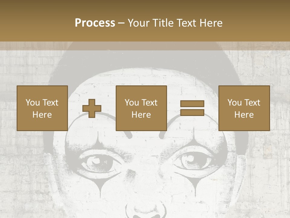 Illustration White Sad PowerPoint Template