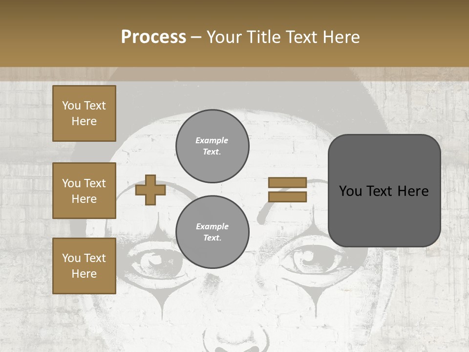 Illustration White Sad PowerPoint Template