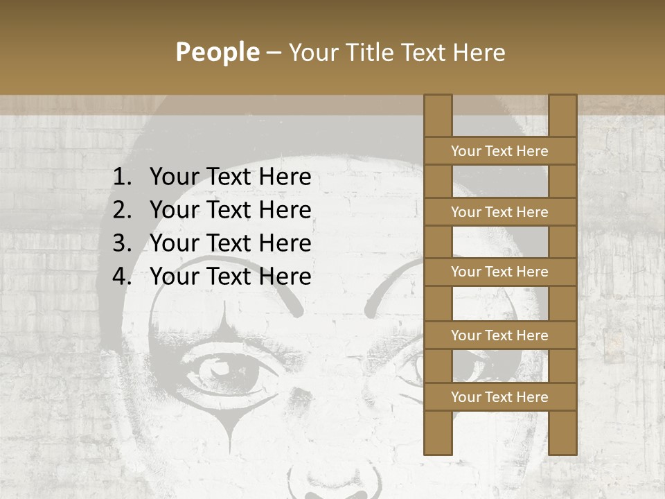 Illustration White Sad PowerPoint Template