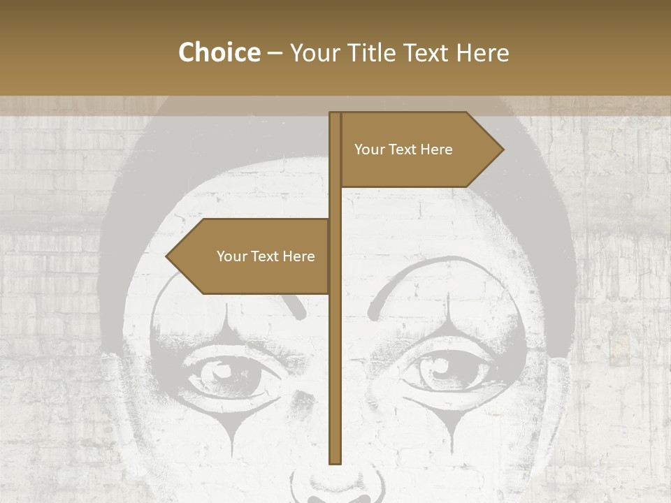 Illustration White Sad PowerPoint Template