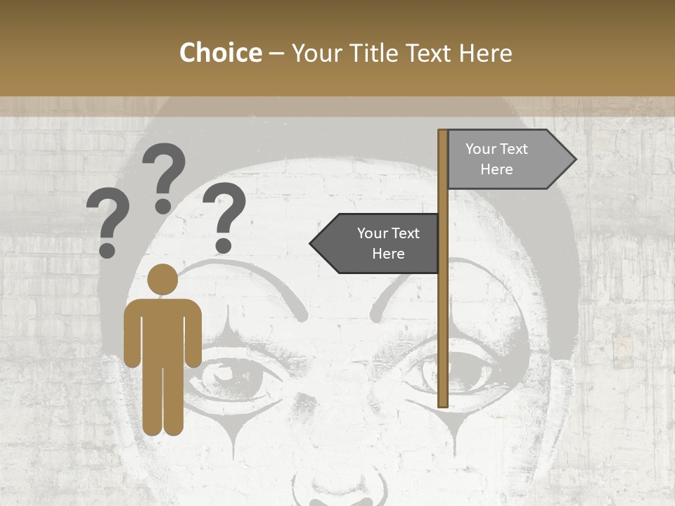 Illustration White Sad PowerPoint Template