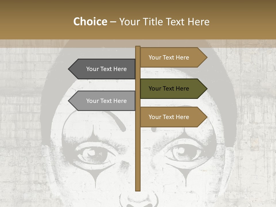 Illustration White Sad PowerPoint Template