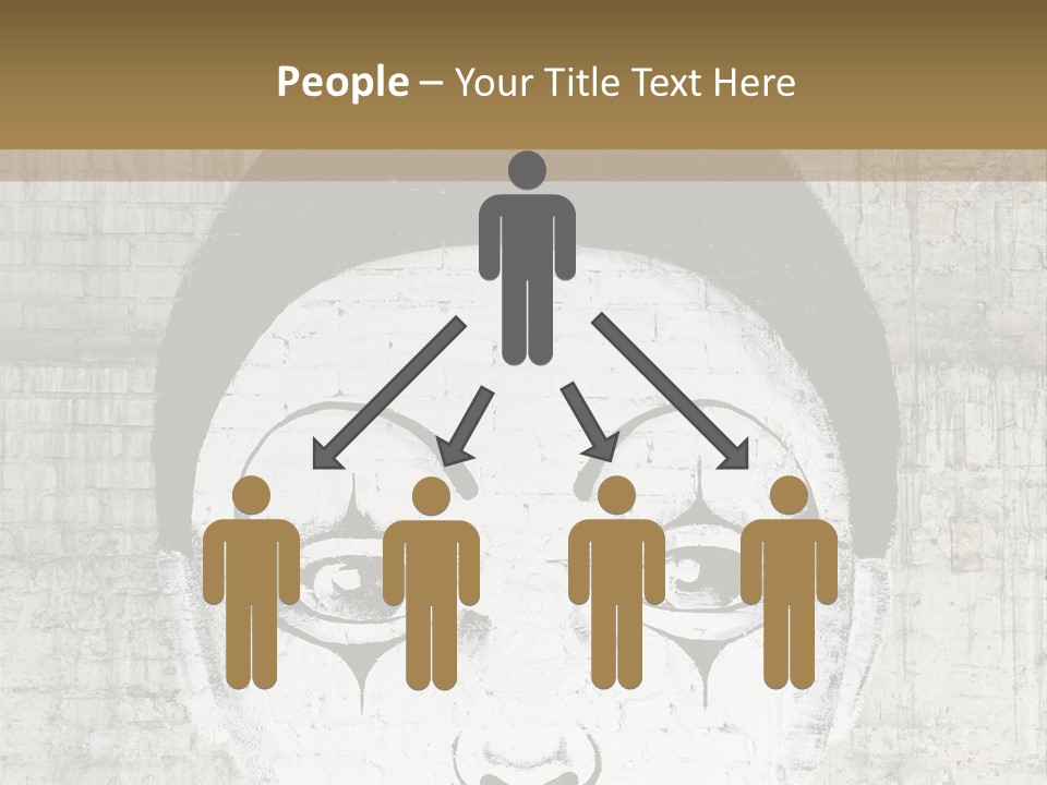 Illustration White Sad PowerPoint Template